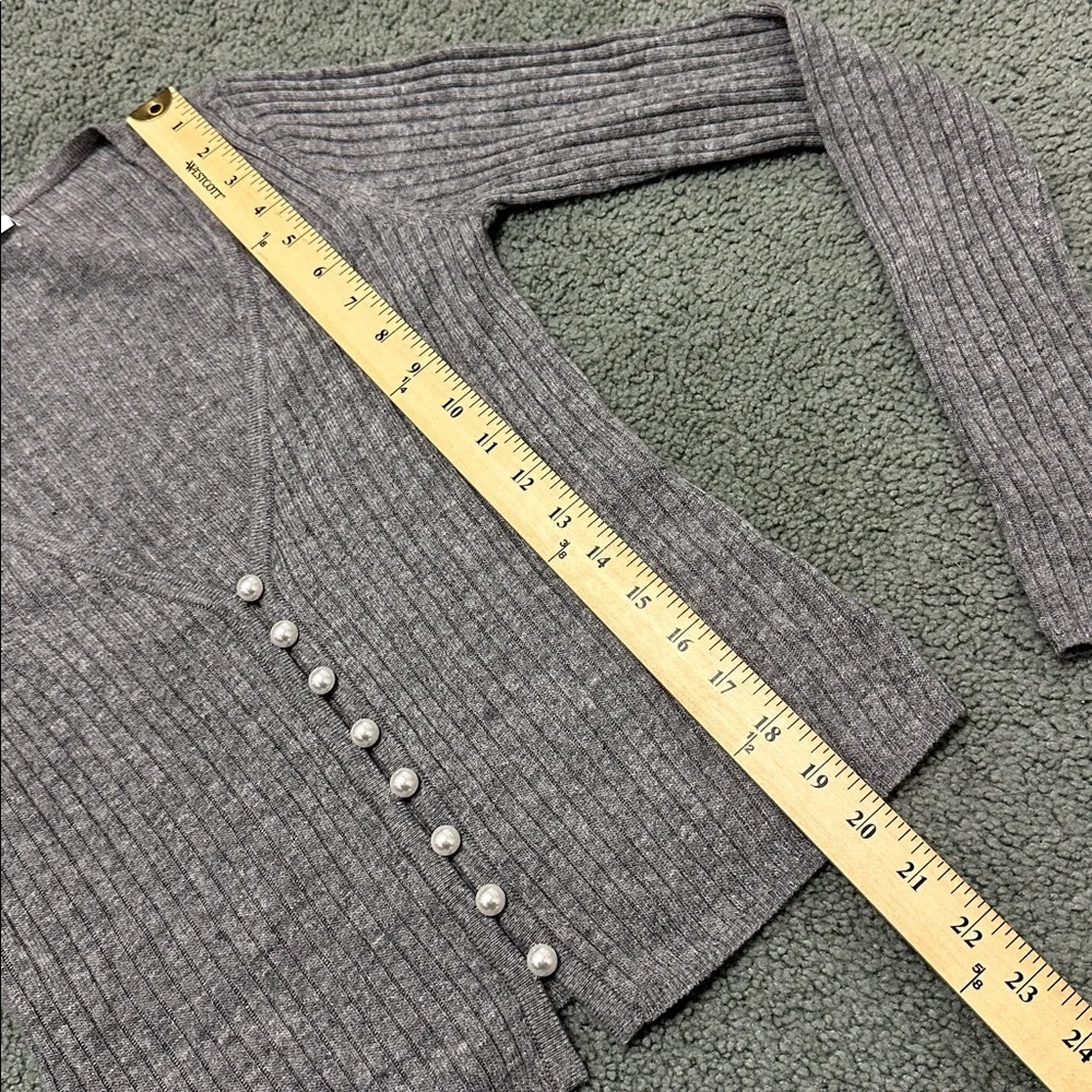 Lovers and Friends Baxter Cardigan Ribbed Pearl women’s size XS - Picture 6 of 8